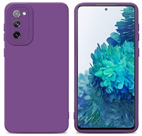 Cadorabo Hülle kompatibel mit Samsung Galaxy S20 FE Schutzhülle TPU Silikon Case Liquid Design mit Kameraschutz Slim Kratzfest Weiche Gummi mit Rundumschutz Case Hülle für Galaxy S20 FE in Lila