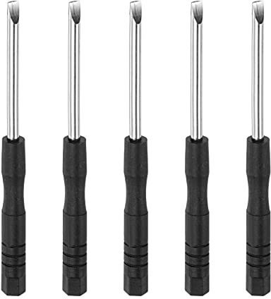sourcing map 5Stk Mini Schlitz Schraubenzieher 3.0mm Flachkopf | Uhr Brillen Reparatur
