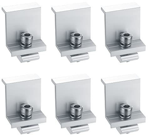 6 Piezas Soporte en Z de Montaje para Panel Solar, Soportes de Abrazadera de Borde de Paneles Solares Fotovoltaicos, para RV, Barco, Coche, Camión, Caravana, Paneles Solares 30-45 mm