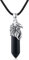 CUOKA MIRACLE 925 Sterling Silber Herren Schwarz Kristall Drache/Wolf Anhänger Halskette Gotisch Drachen Schmuck für Frauen Mädchen Männer Damen Junge (E)