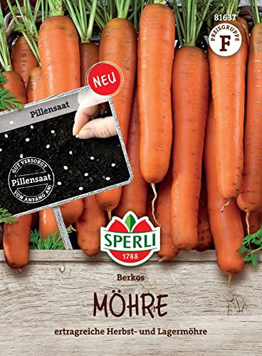 Sperli 81637, Möhre Berkos F1, Pillensaatgut, ertragreiche Herbstmöhre/ Lagermöhre, carotinreich