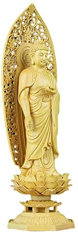 ZCBYBT Buddha Statue Home Dekoration Handgemachte Holzschnitzerei Buddha Statue Spirituelle Skulptur Geschenk, für Meditation Altar Tisch, Yoga Zimmer und Zen Garten