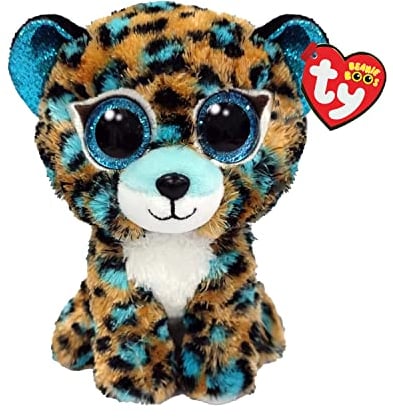 TY Cobalt Leopard Beanie Boo Regulär 6 | Beanie Baby Weiches Plüschtier | Sammlerstück Kuscheliger Stoffteddy