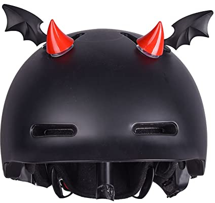 iSpchen Motorradhelm Hörner Teufelshorn mit Saugnapf Motorrad Helm Horn Dekoration Aufkleber Ornamente für Motorrad Fahrradhelm Skihelm Teufelshörner Dekorative Zubehör