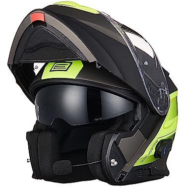 ORIGINE Motorradhelm Bluetooth Klapphelm Integralhelm Mit Doppelvisier ECE 2206