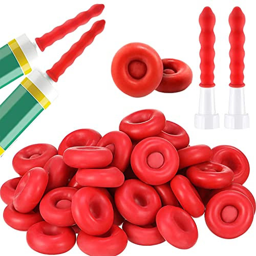 TETHY 50 Stück Caulk Cap Covers, Caulk Cap Sealer, Caulk Tube Caps Auslaufsicher, Caulk Saving Cap für Seal Caulking Tubes (50 Pcs)