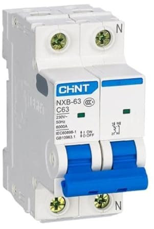 Interruttore magnetotermico Chint NXB-63SC20 1P+N 20A 4,5ka curva C - 296750