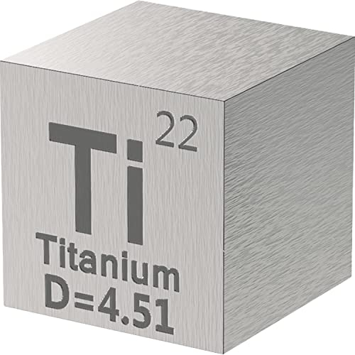OURECO Titan Element Ti Dichte Würfel,10/25.4Mm Elementsammlung Würfel,Experimentiermaterial Diy Display/10Mm / 0.39 Inch