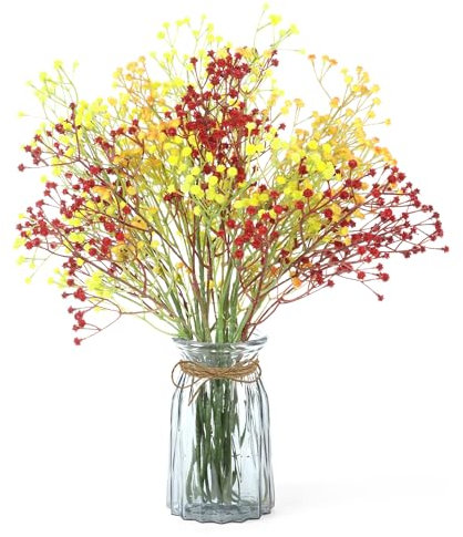 Garfunovo Künstliche Blumen für Babys Breath, Herbstlaub, Blätter, künstliche Blumen, Blumenstrauß für Heimarrangements, Tischdekoration (mehrfarbig)