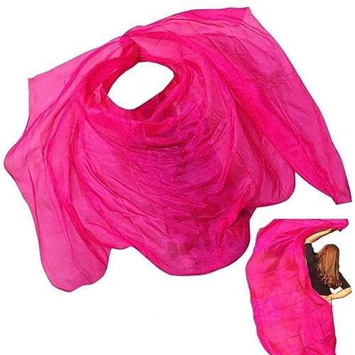 Eleganter Seiden-Bauchtanz-Schleier Leichter Tanz-Handschal einfarbig fließender Handschal Tänzer-Kostüm-Zubehör