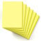 Notizblöcke, 10,2 x 15,2 cm, gelbe Blanko-Blöcke, kleiner Notizblock, Schreibblöcke, gelber Papierblock, 80 g/m², kleiner Notizblock mit Kartonrückseite, 50 Blatt, 6 Stück, leicht abzuziehen, für
