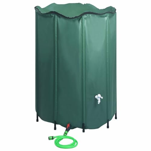 ShGaxin Regenwassertank Faltbar mit Hahn 1350 L, Wassertank, Regentonne, Wassertonne, Regenfass, Wasserfass, Regenrinnen Ablauf Regentonne - 48609