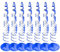 ZYKORT 42 Stück Wirbel Deko, Blaue Spiralen Girlande Dekoration, Geburtstagsbänder, Doppelspiral-Aluminiumfolien-Deckenaufhänger, für Geburtstage, Hochzeiten, Themenpartys und Weihnachtsdekorationen