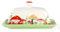 Mushroom Butter Dish With Lid for Countertop,Ceramic Butter Container Mushroom Decor,Butter Tray Large Butter Dish Covered for Cute Kitchen Accessories,Accesorios Para Cocina