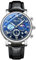 JewelryWe Herrenuhr Echtleder Chronograph Uhr: 30m Wasserdicht Analog Quarz Armbanduhr Herren Schwarz Lederband Sternenhimmel Multifunktional Uhr mit Kalender, Leuchtzeiger, Stoppuhr, Silber Gehäuse
