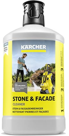 Kärcher Stein- und Fassadenreiniger RM 611, 3-in-1-Formel, 1 Liter - Kraftvoller Aktiv-Schmutzlöser, Schutz vor Wiederanschmutzung, Wind- und Wetterschutz