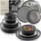 SÄNGER Sydney | Steingut Geschirr Set 18 tlg, Teller Set 6 Personen, Geschirrset 6x Speiseteller 6x Müslischalen 6x Dessertteller, Tafelservice dunkel grau kratzfest, Essgeschirr | VALUE COLLECTION