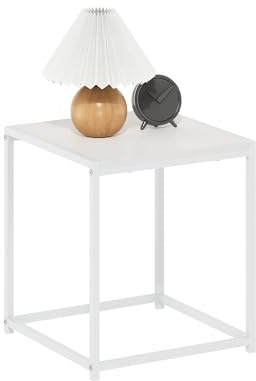 Furinno Camnus Modern Living Beistelltisch, Solides Weiß/Weiß