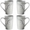 Habwah Marble Ceramic Mugs, 350ml, Set of 4 (Grey)