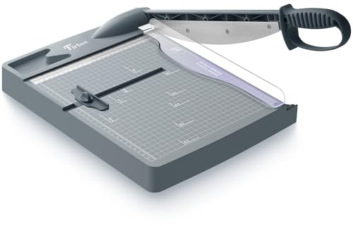 Firbon 12 Inch Guillotine Paper Cutter, Heavy-Duty Paper Trimmers, Gray