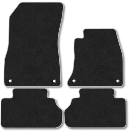 Audi Q5 (2025+) Carpet Car Mats | Grey Edge Trim Tailored Fit Floor Mats Full Coverage Protection Accessories Easy Clean Anti Slip Made in the UK