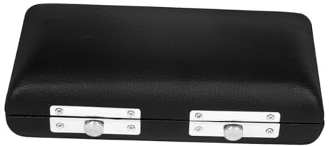 Flötenmundstückhalter aus Leder Schwarz Tragbar Leicht Kompakt | Flötenetui, Lint Innenseite, Kleine Feine Form, Schutzbox für Zubehör und Unterteil