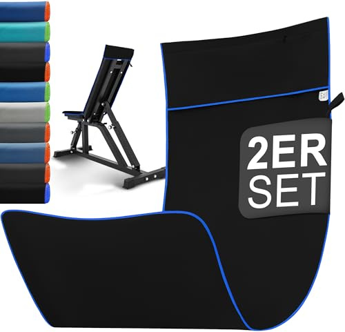 Jokisa Fitness Handtuch 2er Set, 120x50cm Gym Handtuch mit Reißverschlusstasche, Microfaser Sporthandtuch Fitnessstudio Kompakt & Schnelltrocknend für Training, Camping, Reise
