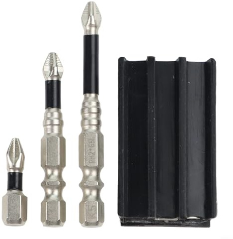 Magnetischer Bithalter für Kollisionstreiber und Akku-Bohrmaschinen, flexibler Silikon-Bithalter mit magnetischer Schraub-Bit-Aufbewahrung, 25 mm/50 mm/65 mm Schraubendreher-Bit-Organizer (B)