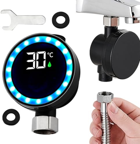 Medidor De Temperatura Del Agua De La Ducha | Medidor Impermeable | Pantalla LED Digital ParaDucha, Baño, Grifo, Cabezal De Ducha Y Cocina