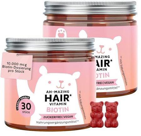 Bears with Benefits - Gummibärchen Biotin 10.000µg - Für Haare - 2x30 Stück