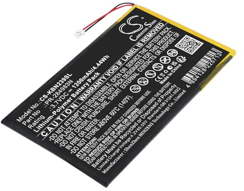 TCTK Akku 1200mAh Kompatibel mit [Kobo] Clara HD N239, Clara HD N249 Ersetzt PR-284983N