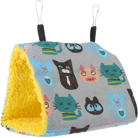 TEHAUX Nido per Uccelli Amaca Riscaldata e Morbida Letto Sospeso per Pappagalli Piccolo Design per Gabbia e Riposo