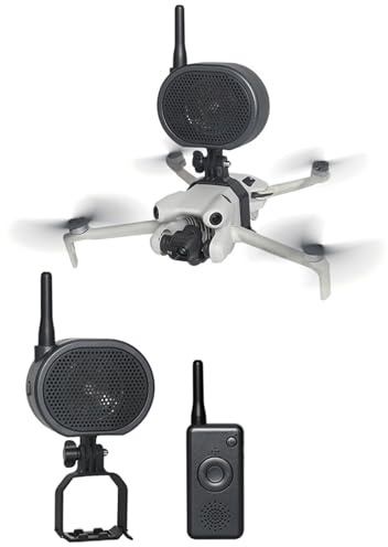 OURHZTB Mini 4 Pro Drone Speaker Real-Time Megaphone Portable Interference-Free 2000m Long Distance Microphone Loudspeaker Intercom Speaker for DJI Mini 4 Pro Drone Accessories