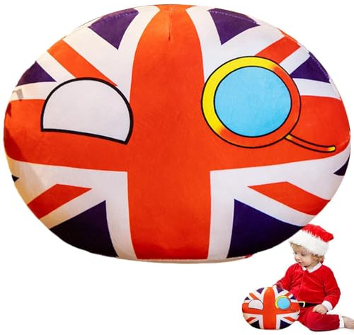 Générique Country Balls Plush – National Ball in PP Cotton Plush, Soft Anime Plush Pillow Toy | Comfortable Office Cushion for Boys and Girls, Gift