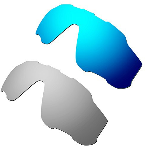 HKUCO Plus Mens Replacement Lenses for Oakley Jawbreaker - 2 Pair