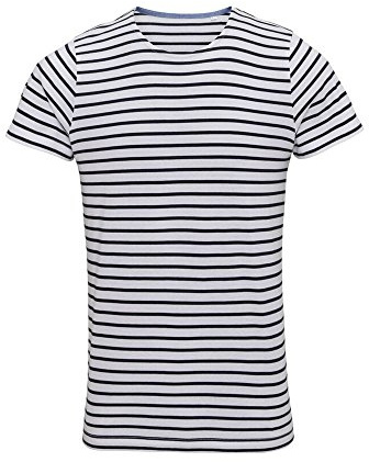 Asquith And Fox Men's Asquith & Fox Men's Marinière Coastal Short Sleeve Tee T - Shirt (Pack of 1)