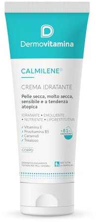 Dermovitamina Calmilene Fluido Idratante 250 ml - Crema Viso e Corpo - Idratazione Quotidiana - Pelli Secche, Molto Secche e Sensibili - 99% Ingredienti di Origine Naturale - Per Adulti e Bambini