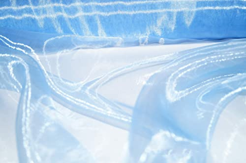 Premium Crystal Organza Voile Fancy Dress Costume Decorations Fabric 150cm Wide/Sold by The Metre (Cornflower)