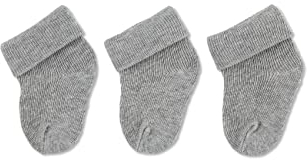 Sterntaler Calzini Appena Nati, Pacco da 3, Unisex - Bimbi 0-24, Argento, 0 Mesi