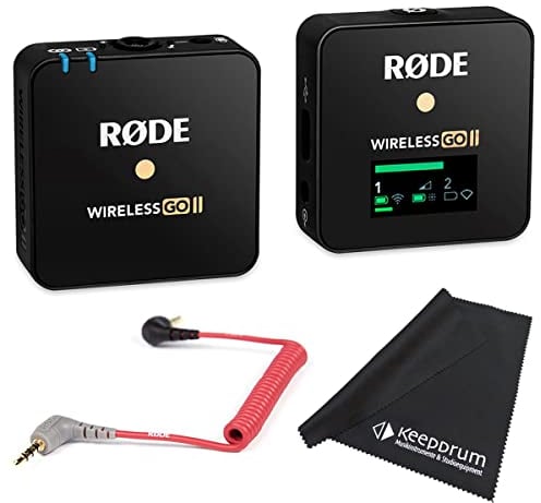 Rode Wireless GO II Single Mikrofon-Funksystem + SC7 Adapter + keepdrum Tuch