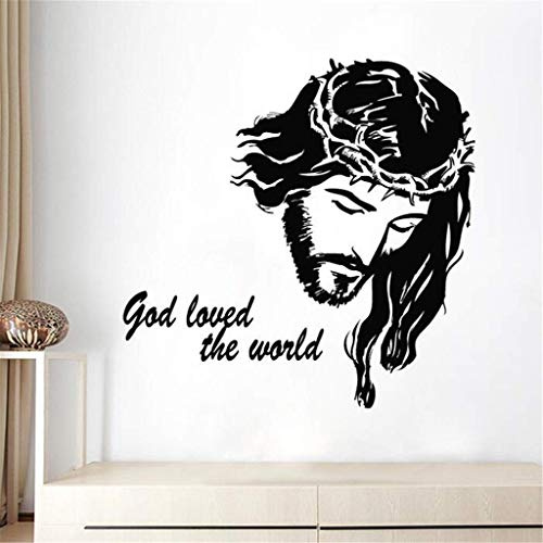 Glaube Jesus Christus Wandtattoo Vinyl Kunst Wandbild Kirche Wandaufkleber Religion Interieur Beweglich Klassische Christliche Wohnkultur 56X56Cm