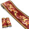 MESOAR Self Adhesive Vintage Red Floral Wallpaper Border Peel Stick Decorative Ceiling Border Kitchen Bathroom Bedroom Sticker Molding Border 10cm by 32.8ft