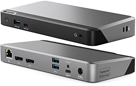 ALOGIC Dual 4K Display Universal Docking Station DX2 with 65W Laptop Compatible with Mac and Windows, 2x4K@60Hz DisplayPort,1xUSB-C 10G (with Fast Charging),3xUSB-A 5G, Audio, Ethernet