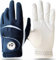 Golfhandschuhe Herren Golf Handschuhe Links Rechts Leder Handschuh Wert 1 2 Stück Not Paar Golfhandschuh Linke Rechte mit Ball Marker Allwetter Griff für Männer Golfer (1 Stück Marine, L, Links)