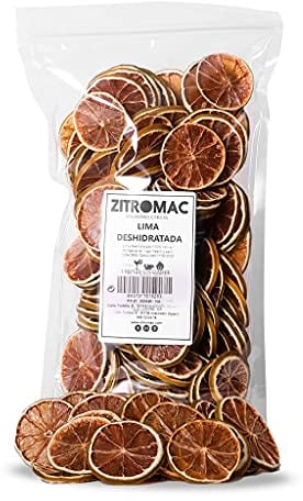200gr Lima Deshidratada para Cóctel - Fruta Deshidratada sin Azúcar para Coctel, Decoración, Fotos, Repostería, Navidad, Bebidas, Té- Rodaja de Lima Seca 100% Natural sin Aditivos