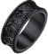 FaithHeart Viking Rune Fingerring Punk Retro Ring für Herren Männer Schwarz Bandring in 8mm breit für Weihnachten Geburtstag