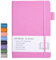 Dotted Notizbuch A5, Hardcover Dotted Journal mit Premium 100 GSM Dickes Papier, 192 Seiten, Innentasche, Elastisch Gebändert, Kunstledereinband, 14,5x21,3 cm (Purplish Pink)
