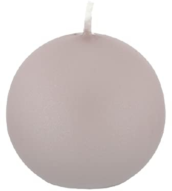 Kugelkerzen Taupe Rose mit Metalleffekt (Metallic Matt), Ø 10 cm, 6 Stück
