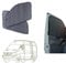 VanEssential Insulated Stealth Blackout Magnetic Window Covers Designed for Mercedes-Benz VS30 (Van Years 2019 to Current), Front Door (Pair), Charcoal Gray