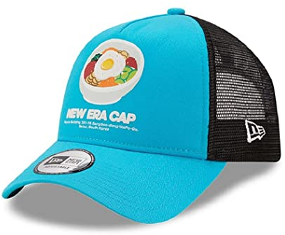 New Era Rice Bowl Food Pack Turquoise Black A-Frame Adjustable Trucker Cap - One-Size